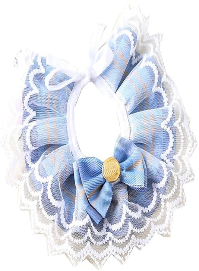 kittuPet Pet Bandana Necklace | Layered Collar Nobel Pet Bowknot Lace Bib Neckerchief |Washable Princess Floral Lace Headdress for Cats Dogs Color May Vary - Image 2